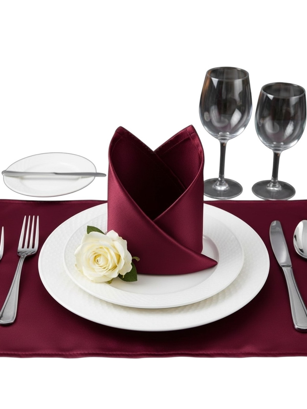 20"x20" Satin Napkins, Set of 5, NEW